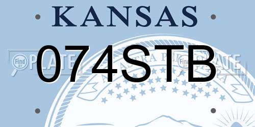 074STB Kansas License Plate