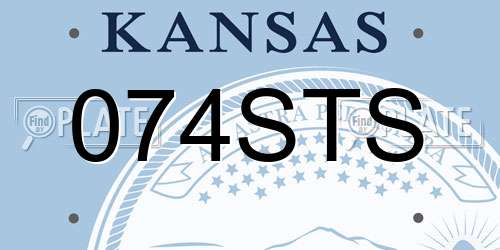 074STS Kansas License Plate