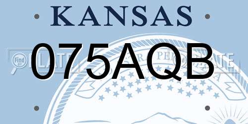 075AQB Kansas License Plate