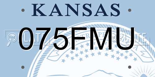 075FMU Kansas License Plate