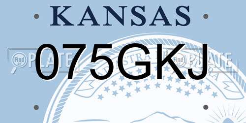 075GKJ Kansas License Plate