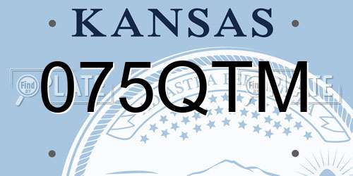 075QTM Kansas License Plate