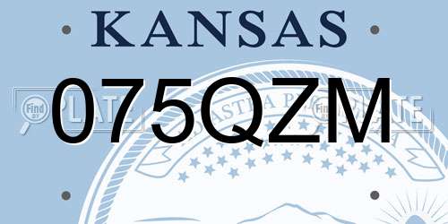 075QZM Kansas License Plate
