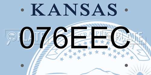 076EEC Kansas License Plate