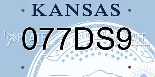 077DS9 Kansas License Plate