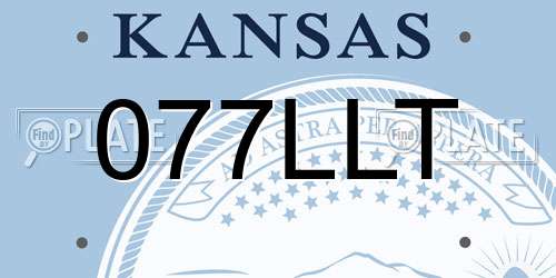 077LLT Kansas License Plate