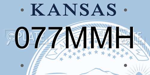 077MMH Kansas License Plate