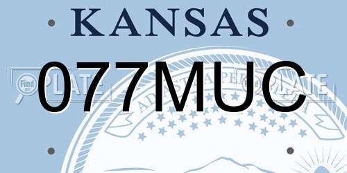 077MUC Kansas License Plate