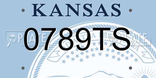 0789TS Kansas License Plate