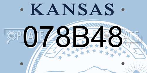 078B48 Kansas License Plate