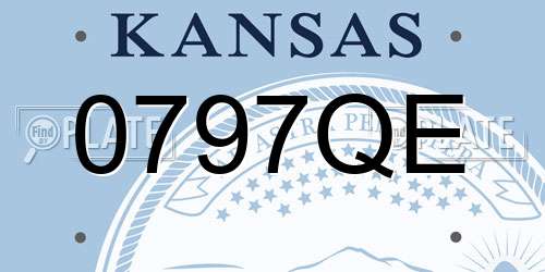 0797QE Kansas License Plate