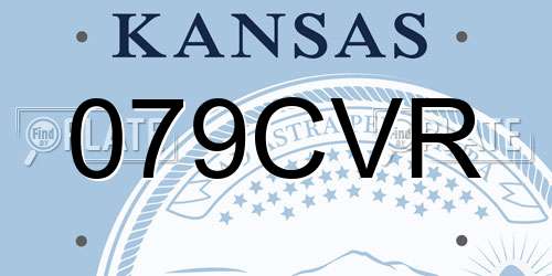 079CVR Kansas License Plate