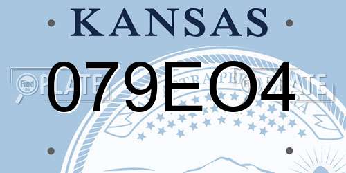 079EO4 Kansas License Plate