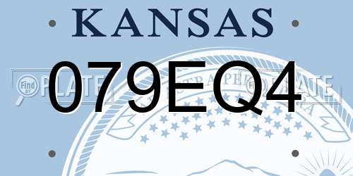 079EQ4 Kansas License Plate