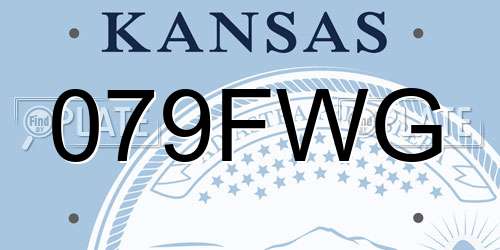 079FWG Kansas License Plate