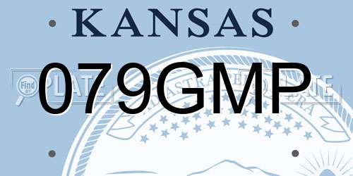 079GMP Kansas License Plate