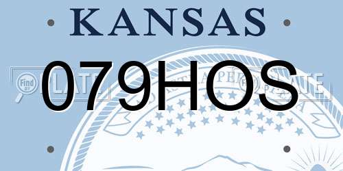 079HOS Kansas License Plate