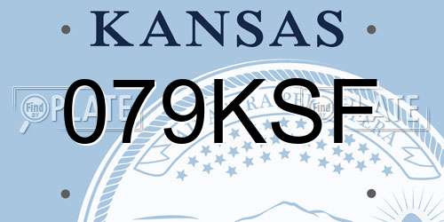 079KSF Kansas License Plate