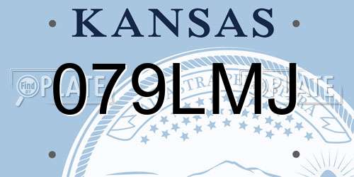 079LMJ Kansas License Plate