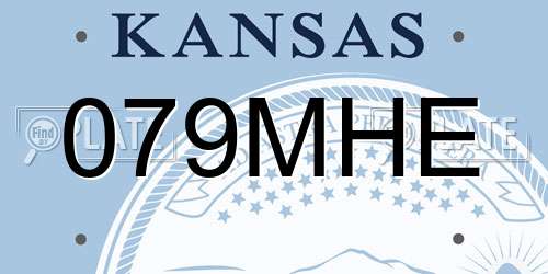 079MHE Kansas License Plate