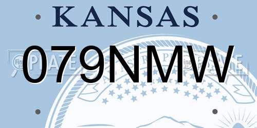 079NMW Kansas License Plate