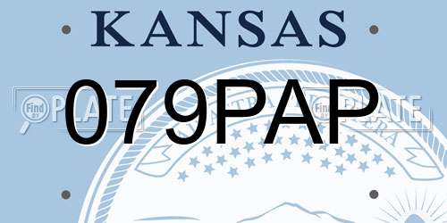 079PAP Kansas License Plate