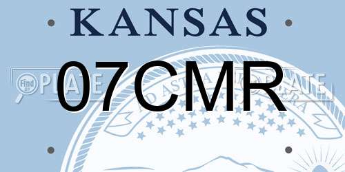 07CMR Kansas License Plate