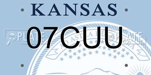 07CUU Kansas License Plate
