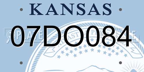 07DO084 Kansas License Plate