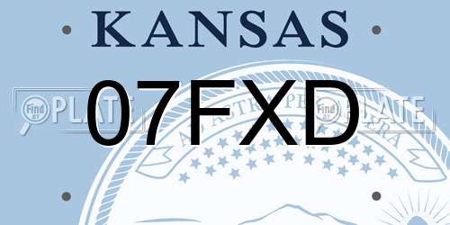 07FXD Kansas License Plate