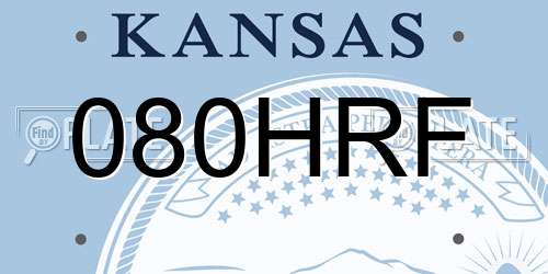 080HRF Kansas License Plate