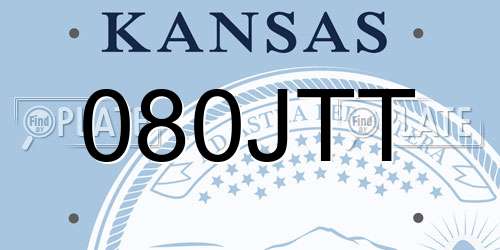 080JTT Kansas License Plate