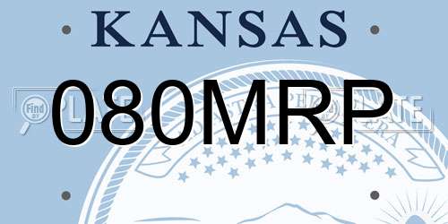080MRP Kansas License Plate