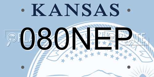 080NEP Kansas License Plate