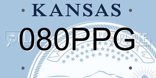 080PPG Kansas License Plate