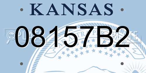 08157B2 Kansas License Plate