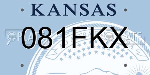 081FKX Kansas License Plate