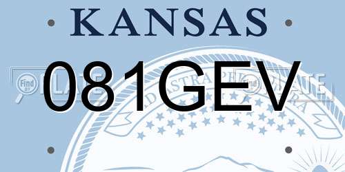 081GEV Kansas License Plate