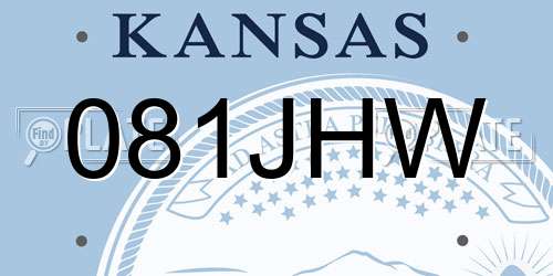 081JHW Kansas License Plate