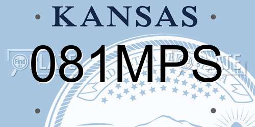081MPS Kansas License Plate