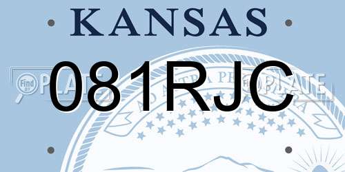 081RJC Kansas License Plate