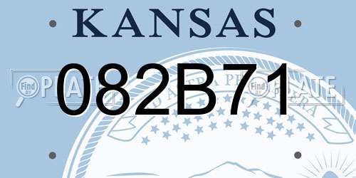 082B71 Kansas License Plate