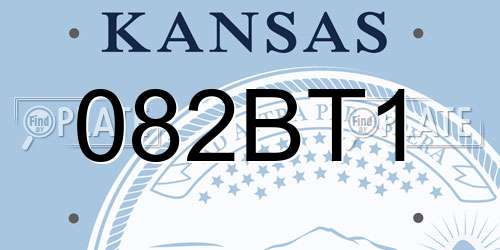 082BT1 Kansas License Plate