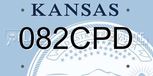 082CPD Kansas License Plate