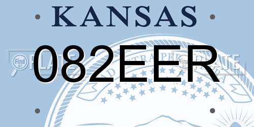 082EER Kansas License Plate