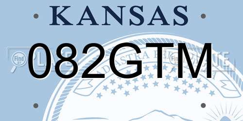 082GTM Kansas License Plate