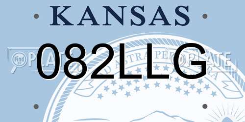 082LLG Kansas License Plate