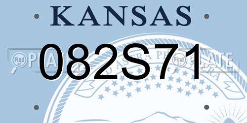 082S71 Kansas License Plate