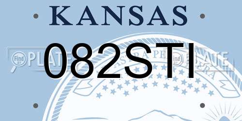 082STI Kansas License Plate