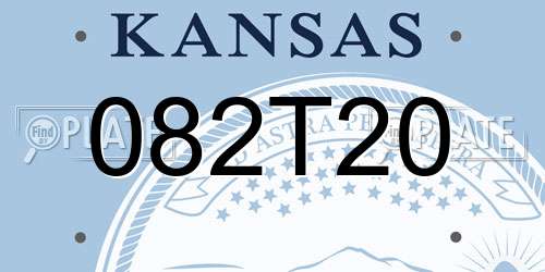 082T20 Kansas License Plate